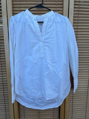 LOFT White Men's Button Placket Long Sleeve Shirt